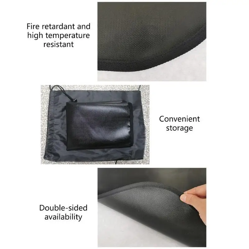 

G6KF Barbecue Mat Camping Fireproof Mat Flame Insulation Mat Blanket Mat Stove Grills Pad Fiberglass Material