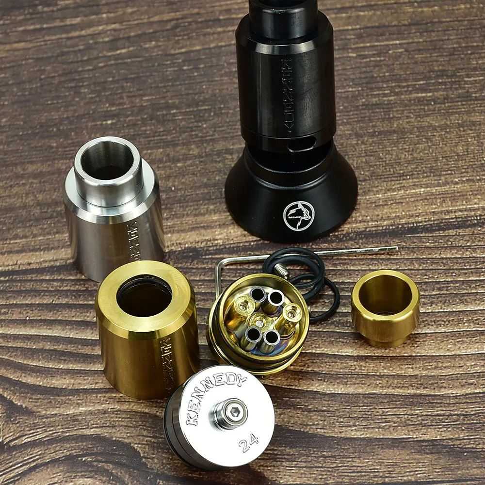 KENNEDY RDA vape 24mm 304ss Single/Dual Coils Rebuilding 510 thread Electronic Cigarette Atomizer vape rda vs reload x rda