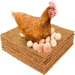 10 Pack Coconut Fiber Nesting Box Liners Chicken Nesting Pads Chicken Coop Bedding Mats Bulk Poultry Supplie for Hen Laying Eggs
