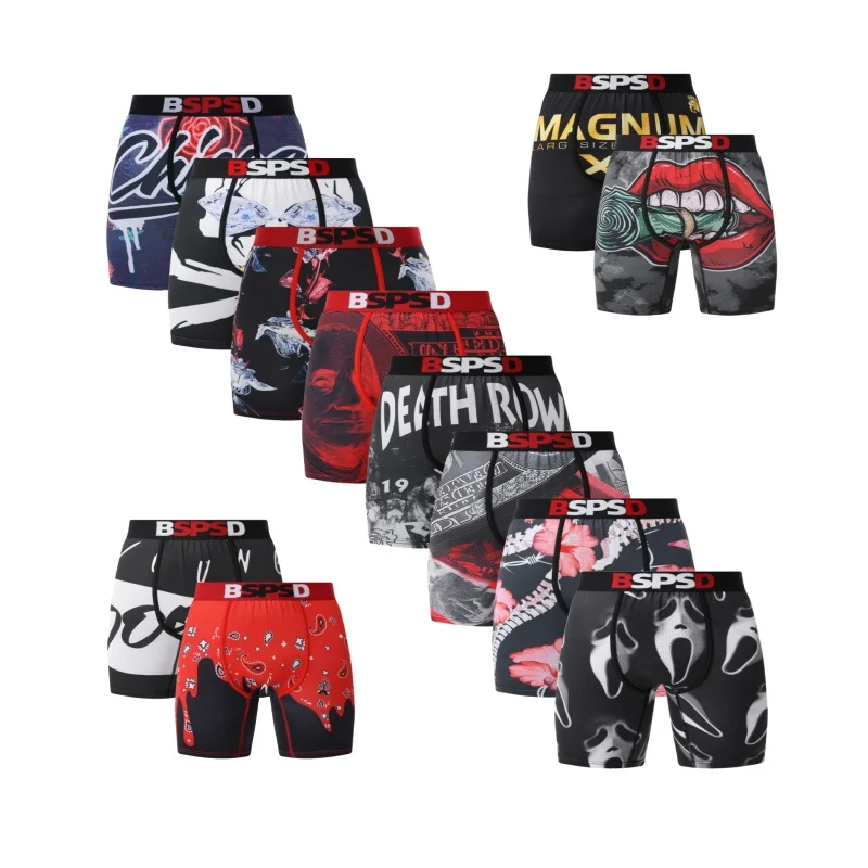 

1Pcs Print Men's Boxers Underpants Fashion Breathable Underwear For Men Panties Sport Boxer Shorts Men Boxers Briefs Trunks