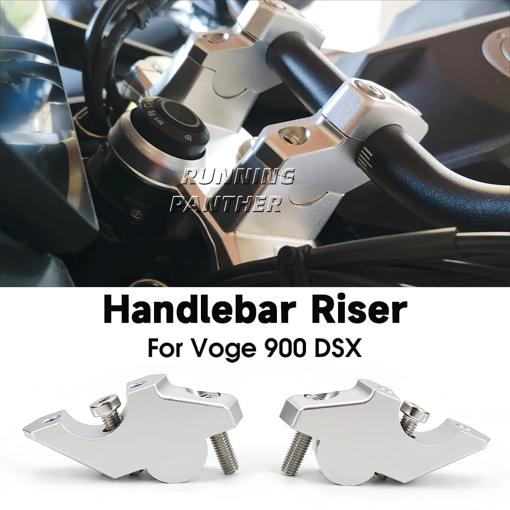 

For Voge 900 DSX DSX900 DS 900 X DS900X Motorcycle Handlebar Riser Silver Bar Mount Handle Clamp 1 pair Accessories New