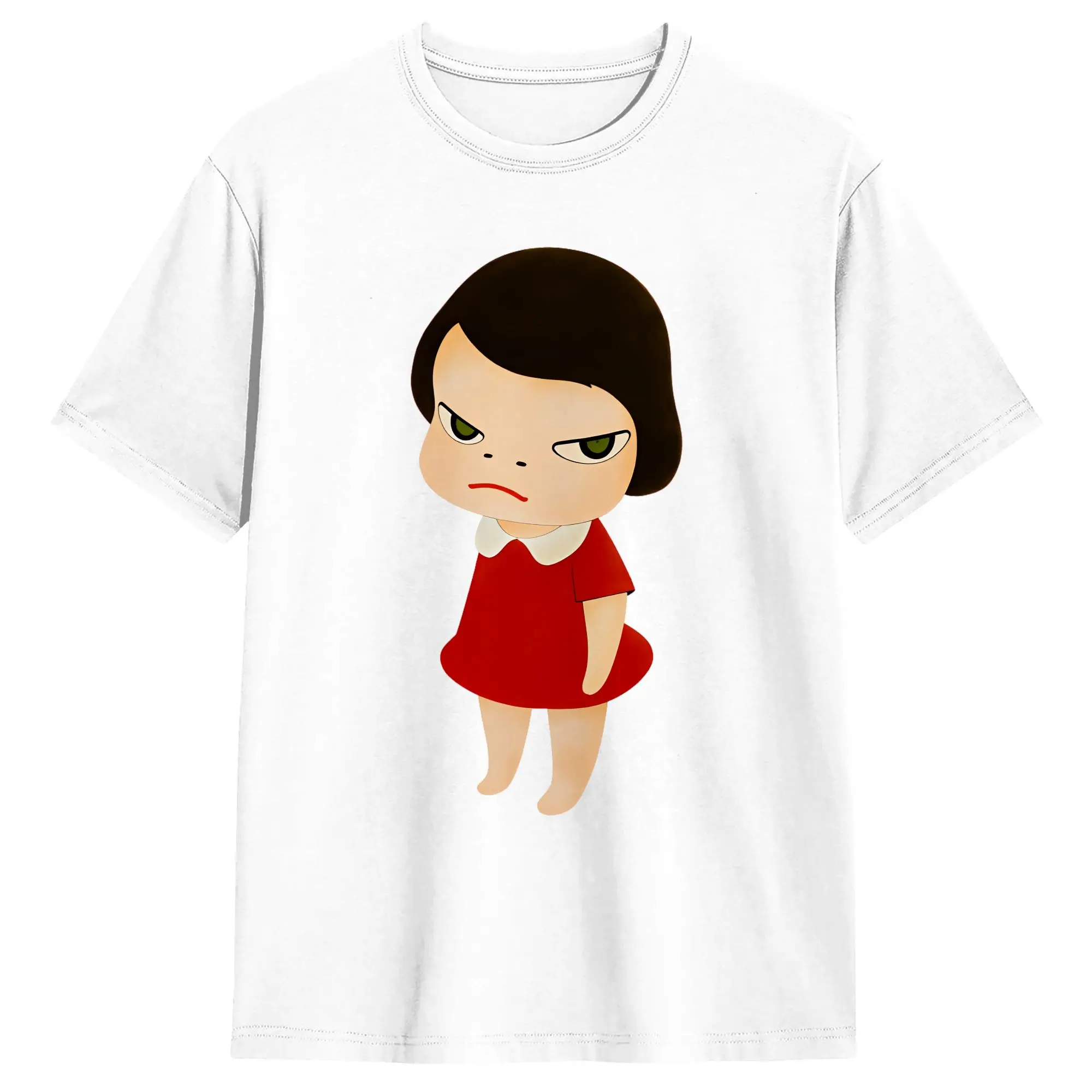 Men Yoshitomo Nara T Shirts  100% Cotton Clothes Summer Awesome Short-Sleeved T Shirt O-Neck Fashion Loose Tshirt