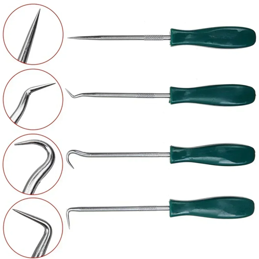 4pcss Car O-Ring Rubber Oil Seal Hook Combination Puller Remover Practical Parts Tyre Repair Essential Auto Motorcycle