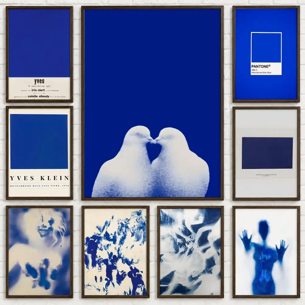 Artist Yves Klein Art Poster Self-adhesive Art Waterproof Paper Sticker Coffee House Bar Room Wall Decor