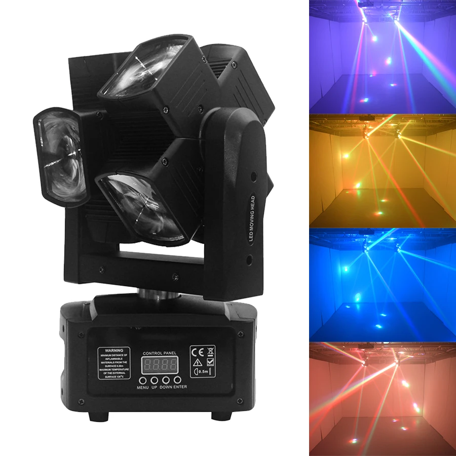 

Led 8 × 10W 4in1 RGBW Moving Head 360 ° Infinite Rotation Stage, Ballroom, Bar, Disco DJ Light