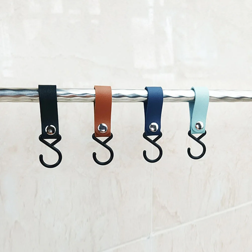

6pcs Tent Hooks Heavy Duty PU Strap Outdoor Camping Picnic BBQ Fishing Hiking Clothesline Hooks Storage Solution