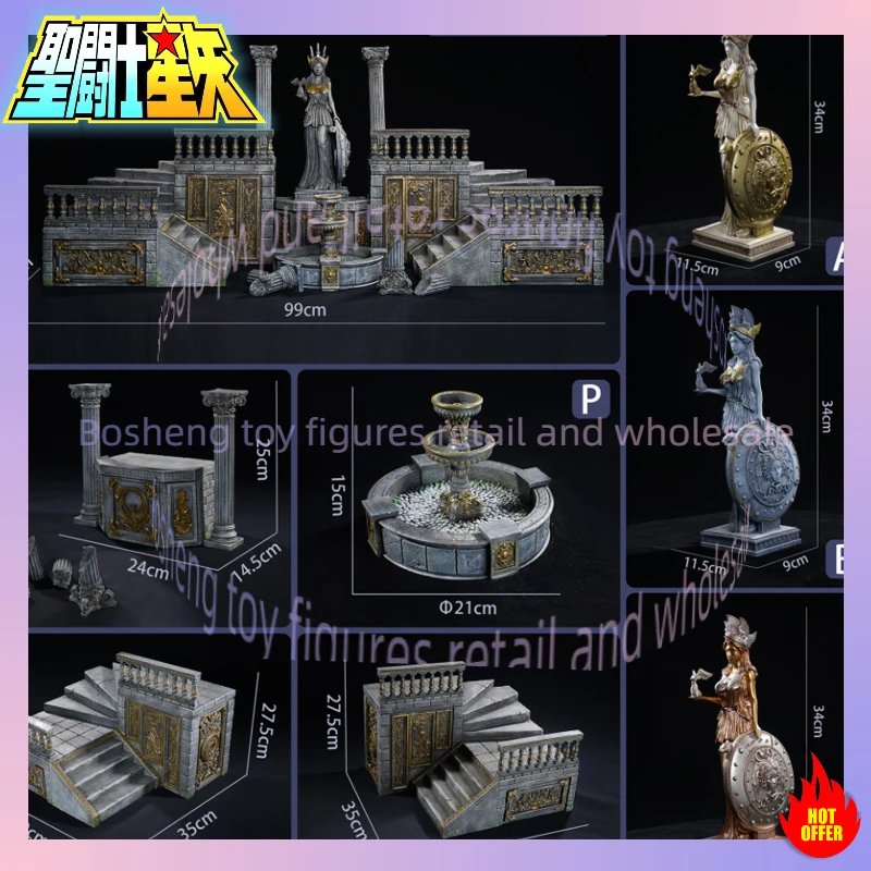 

JacksDo Saint Seiya Myth Cloth EX Athena Sanctuary 34cm/13.38 inch Decoration Diorama Scene Statue Resin In Stock