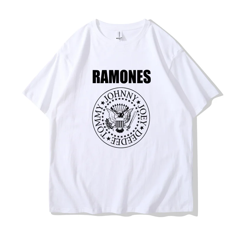 2024 Fghfg Women's Fghfg Ramone Seal Graphic Women's T-Shirt Punk Rock Fghfg Forest Hills Album Unisex Men Women T Shirt