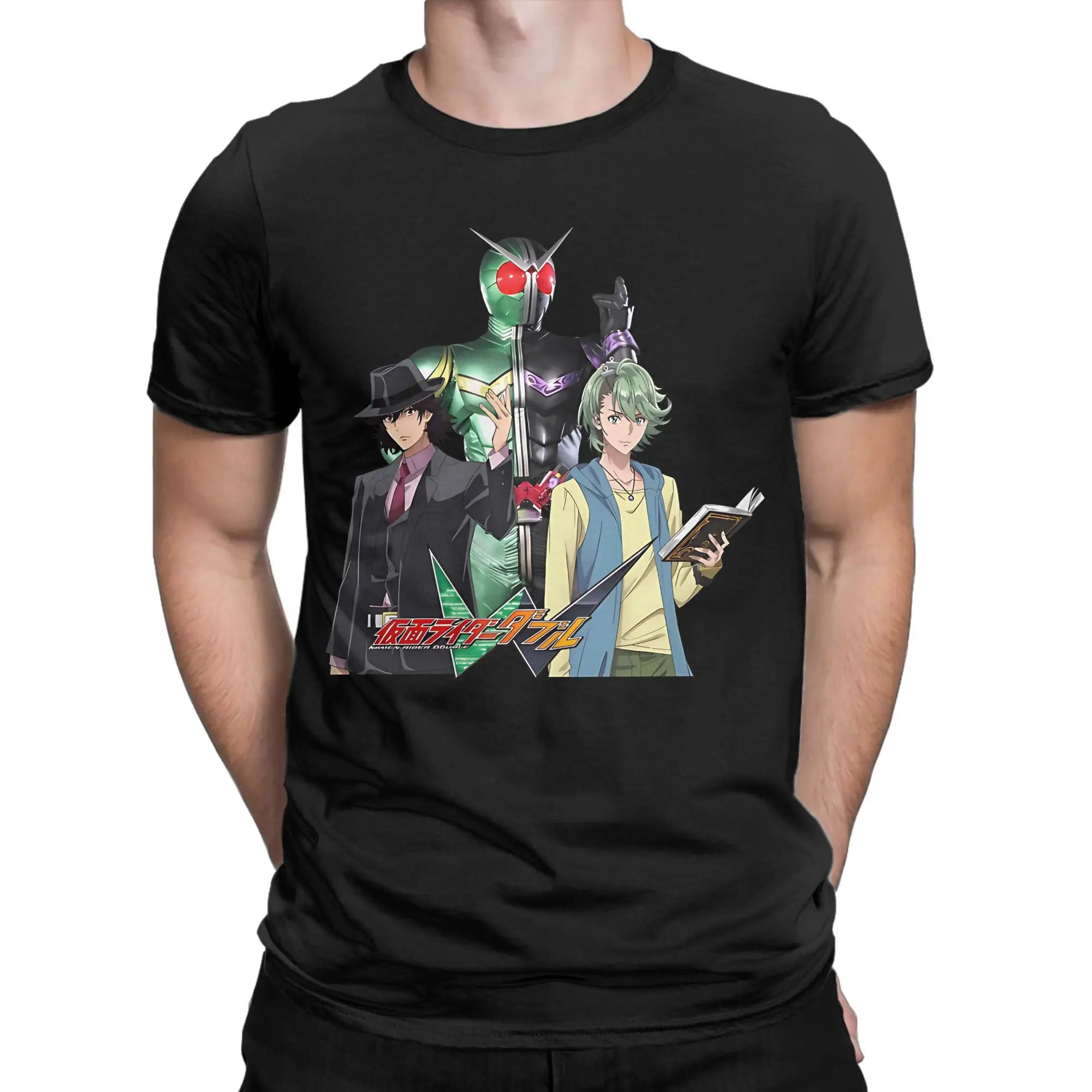 

Kamen Rider W аниме Fuuto Pi Apparel футболки унисекс футболка из чистого хлопка топы с графическим принтом футболка