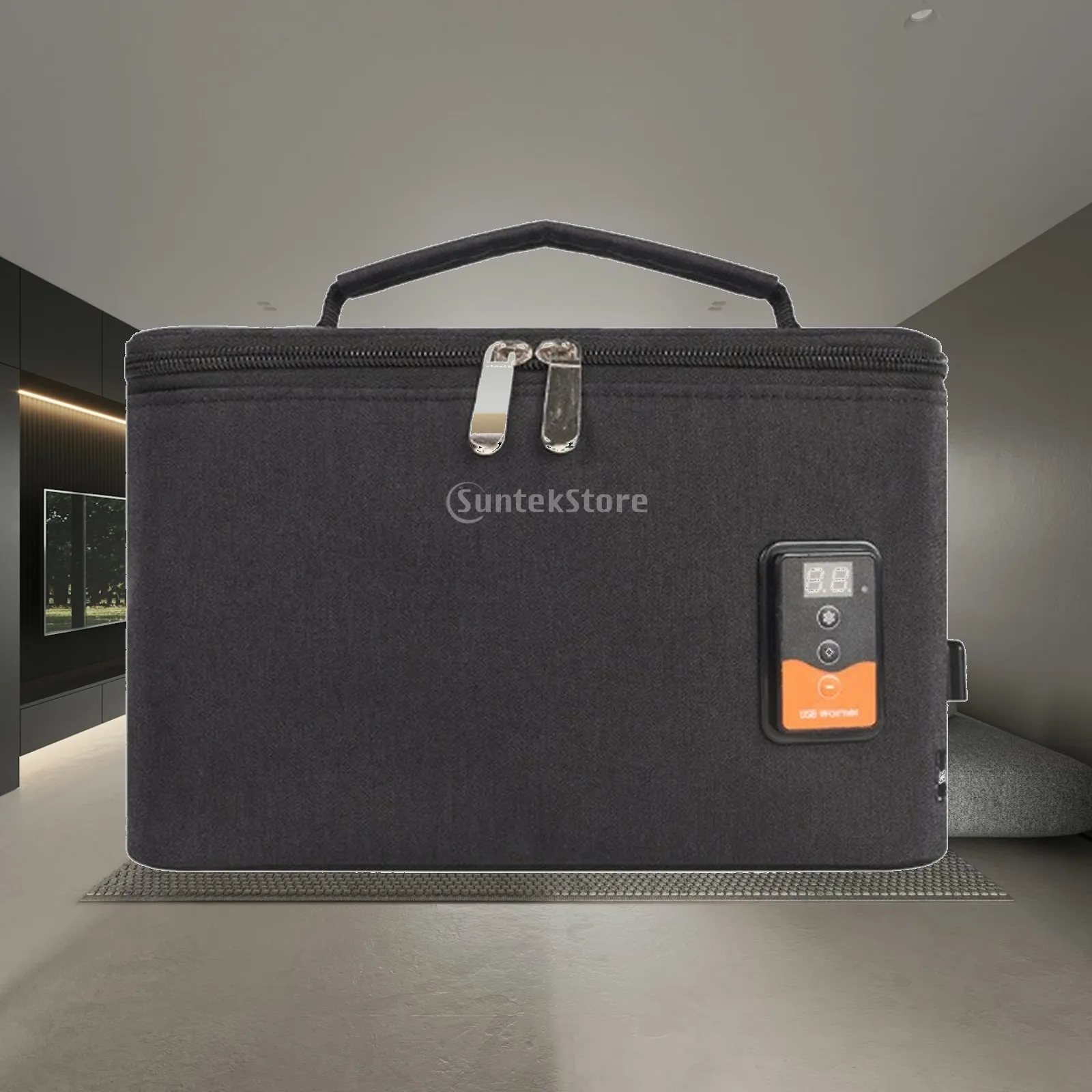 USB Heated Lunch Box Portable Food Warmer Thermal Insulated Carrier Bag for Adult Office Outdoor Camping Hot Meal Holder