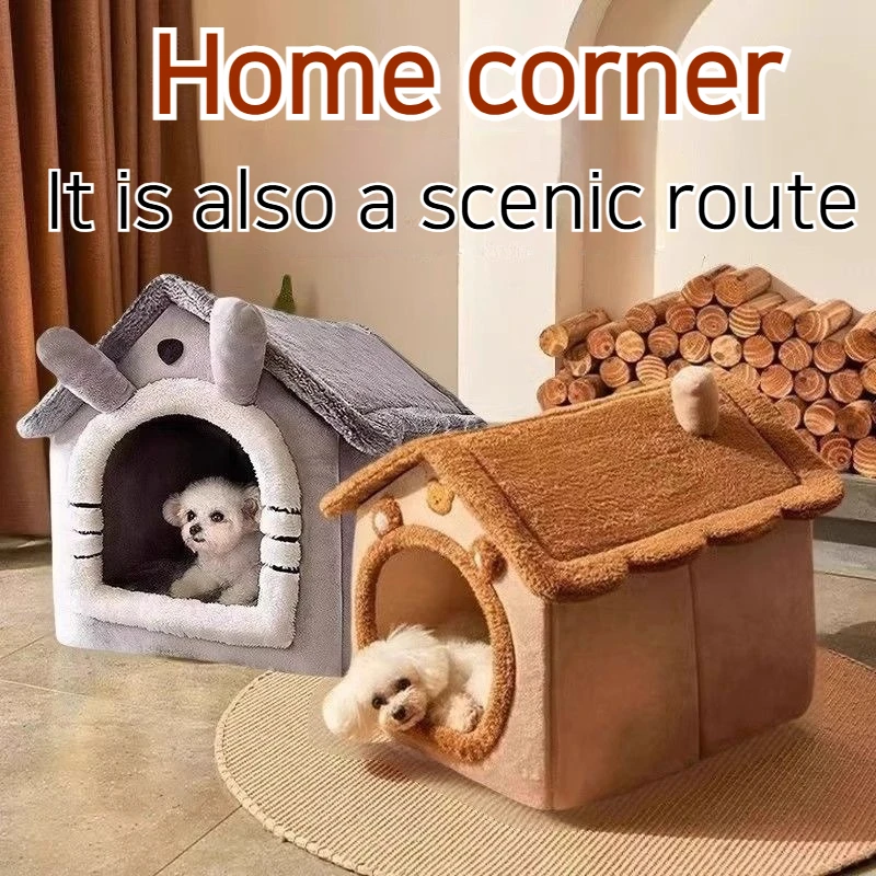 

Warm Winter Closed Cat Nest Comfortable Sleeping Artifact Washable Kennel Shelter Habitats House Beds for All Kinds of Cats
