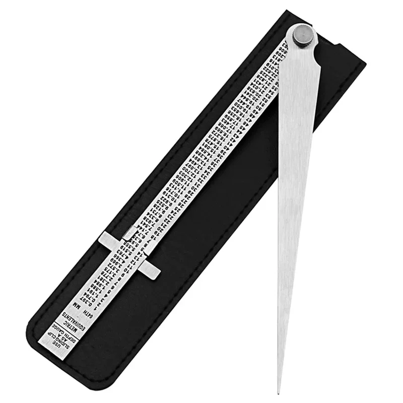 Wedge Taper Ruler Stainless Steel Welding Taper Feeler Gauge Depth Ruler Hole Inspection for Measurement Tool