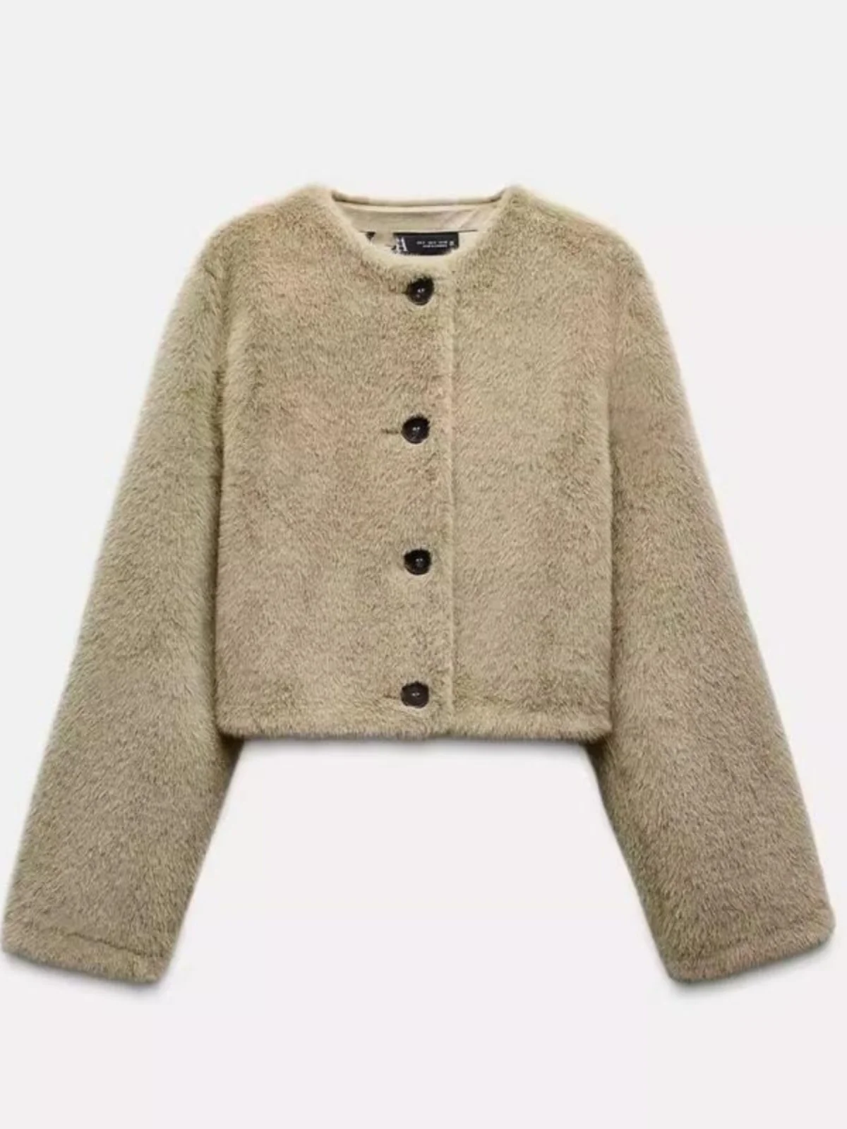 خريف شتاء جديد وصول المرأة تخفيف Sle ort Plu Jaet تأثير الفراء الاصطناعي ملابس خارجية الصبار تناسب طويلة Sve roun... #5