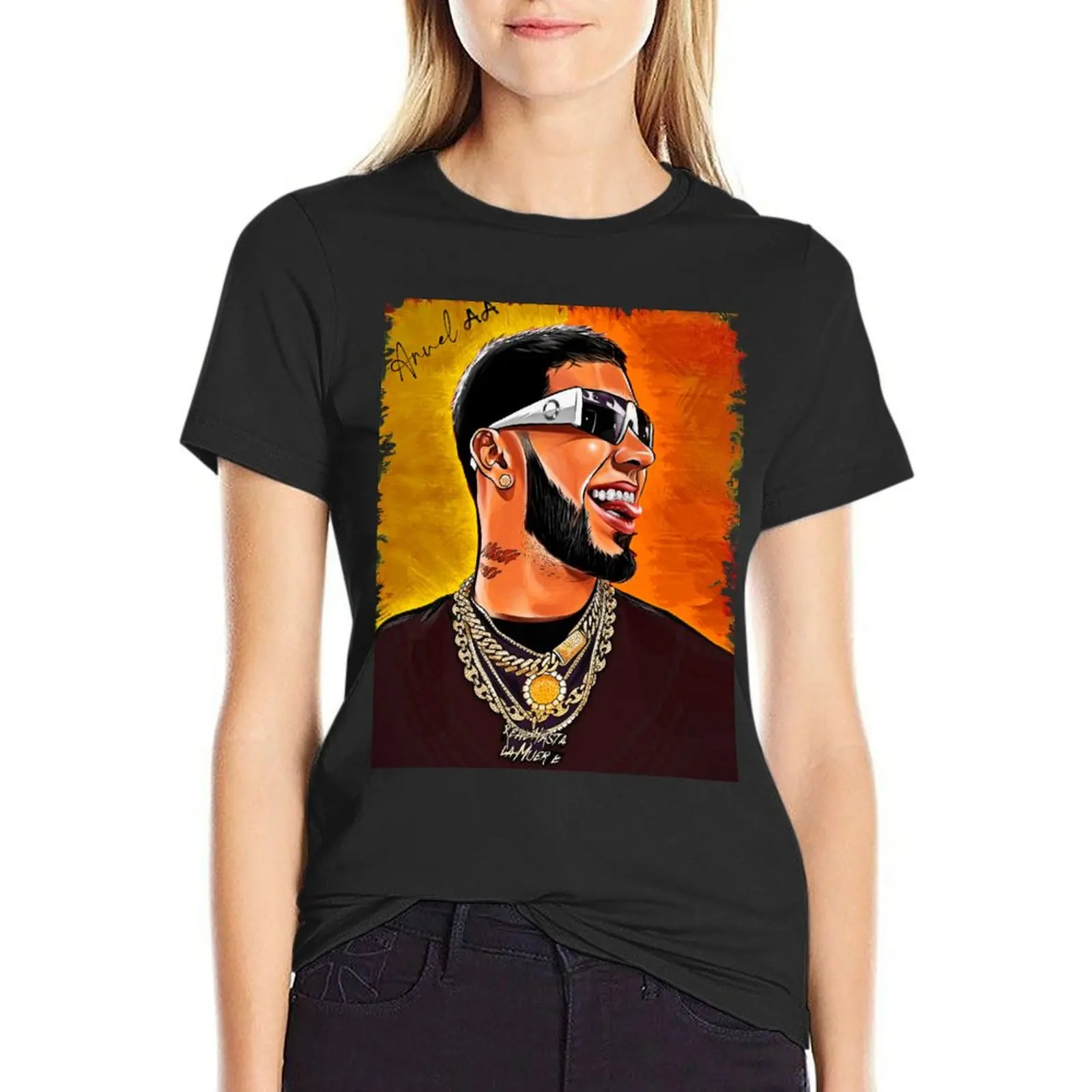 ?Anuel AA? Art ? T-shirt cute tops summer top tshirts for Women