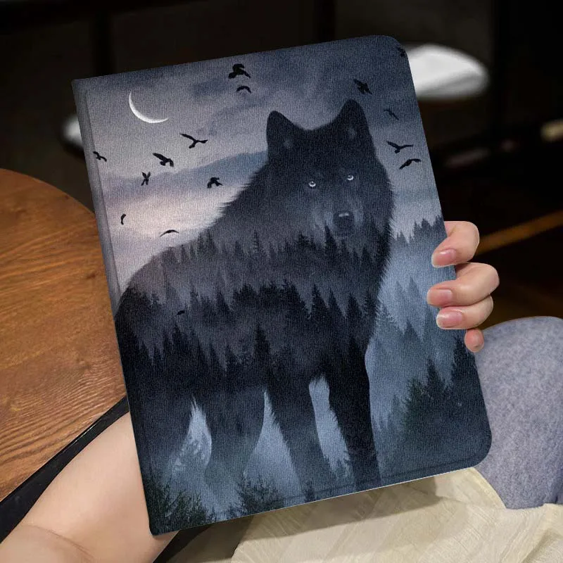 Creative Wolf Design Cool For Huawei MediaPad MatePad Honor Pro V6 9 V8 X9 X 10 13.3 11 Inch Pen Tray Tablet Case Popular