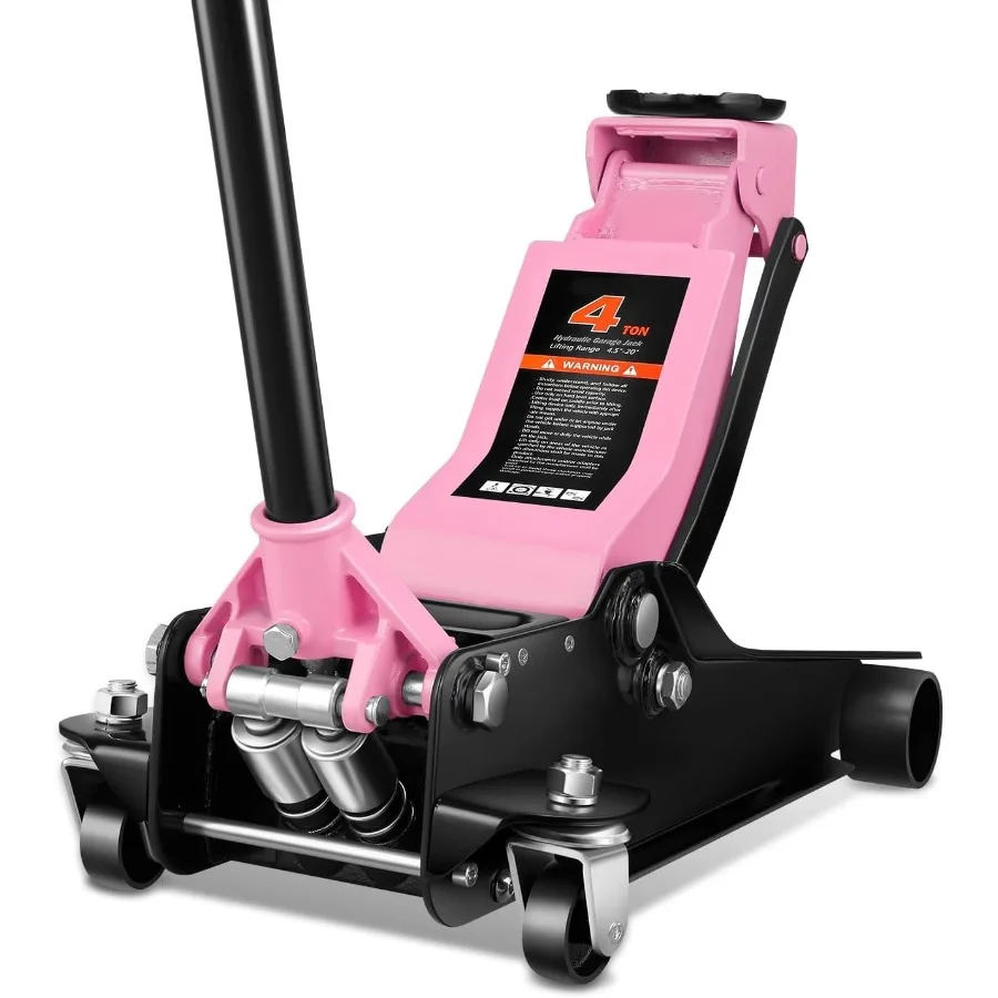 

4 Ton Low Profile Floor Jack Heavy Duty Steel Hydraulic Car Jack with Dual Pistons Quick Lift Pump for Automotive Repair and Ma