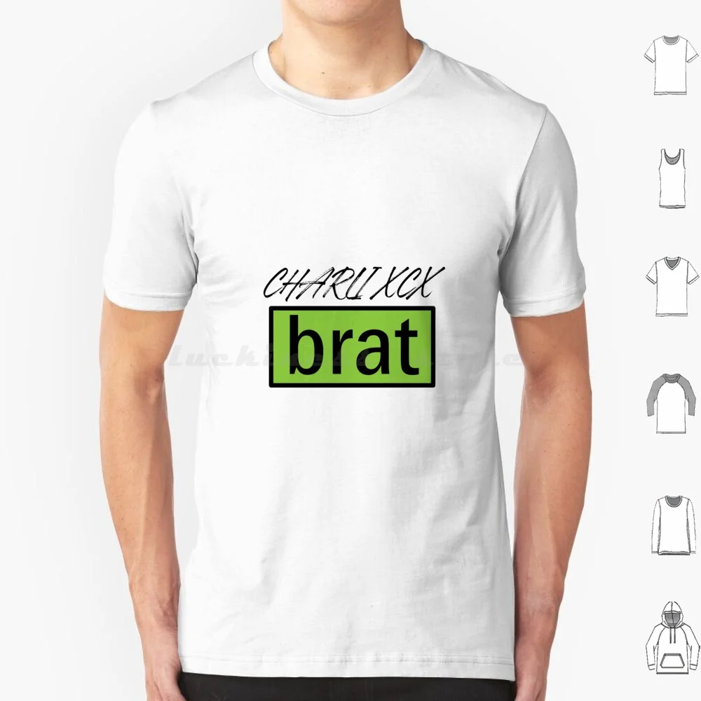 

Brat Charli T Shirt Big Size 100% Cotton Brat Brat Charli Charli Xcx Y2k Aesthetic Bratz Pink Brats Hot Pink Angel Charli