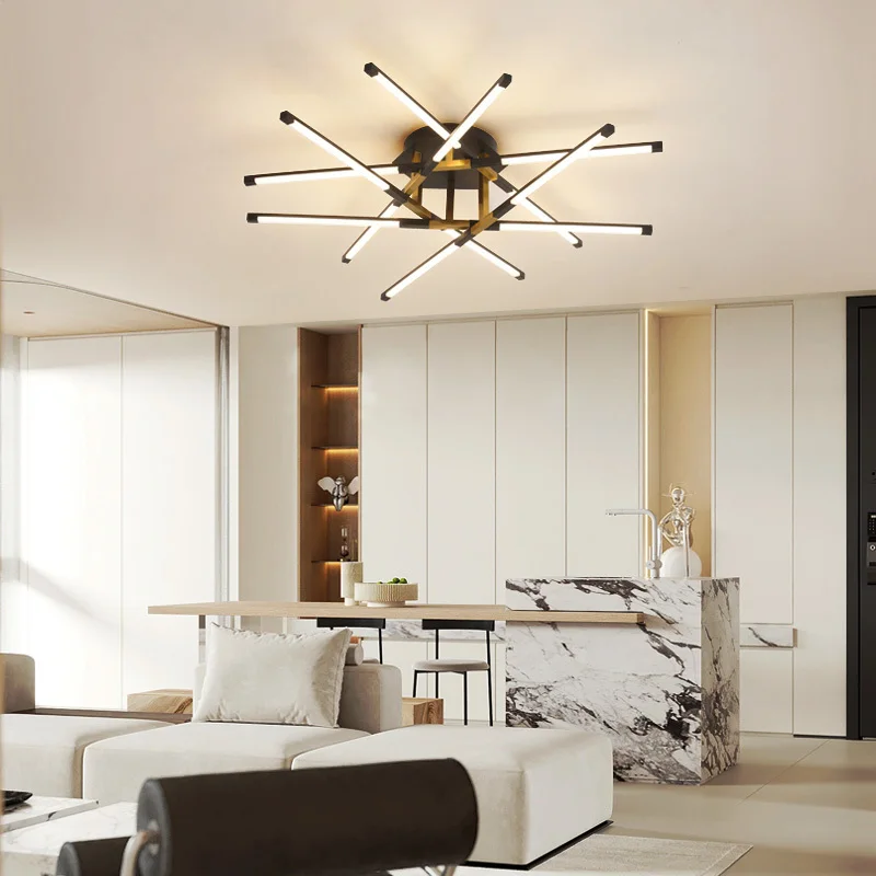 

Modern Minimalist Living Room Chandeliers Creative Restaurant Bar Lighting Light Luxury Bedroom Combination Whole House Package