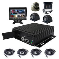 Vehicle Security Full Set Mini SD Card 4CH MDVR Kit 4G WIFI GPS AHD 1080P Mobile DVR Camera Remote Monitoring System Black Box