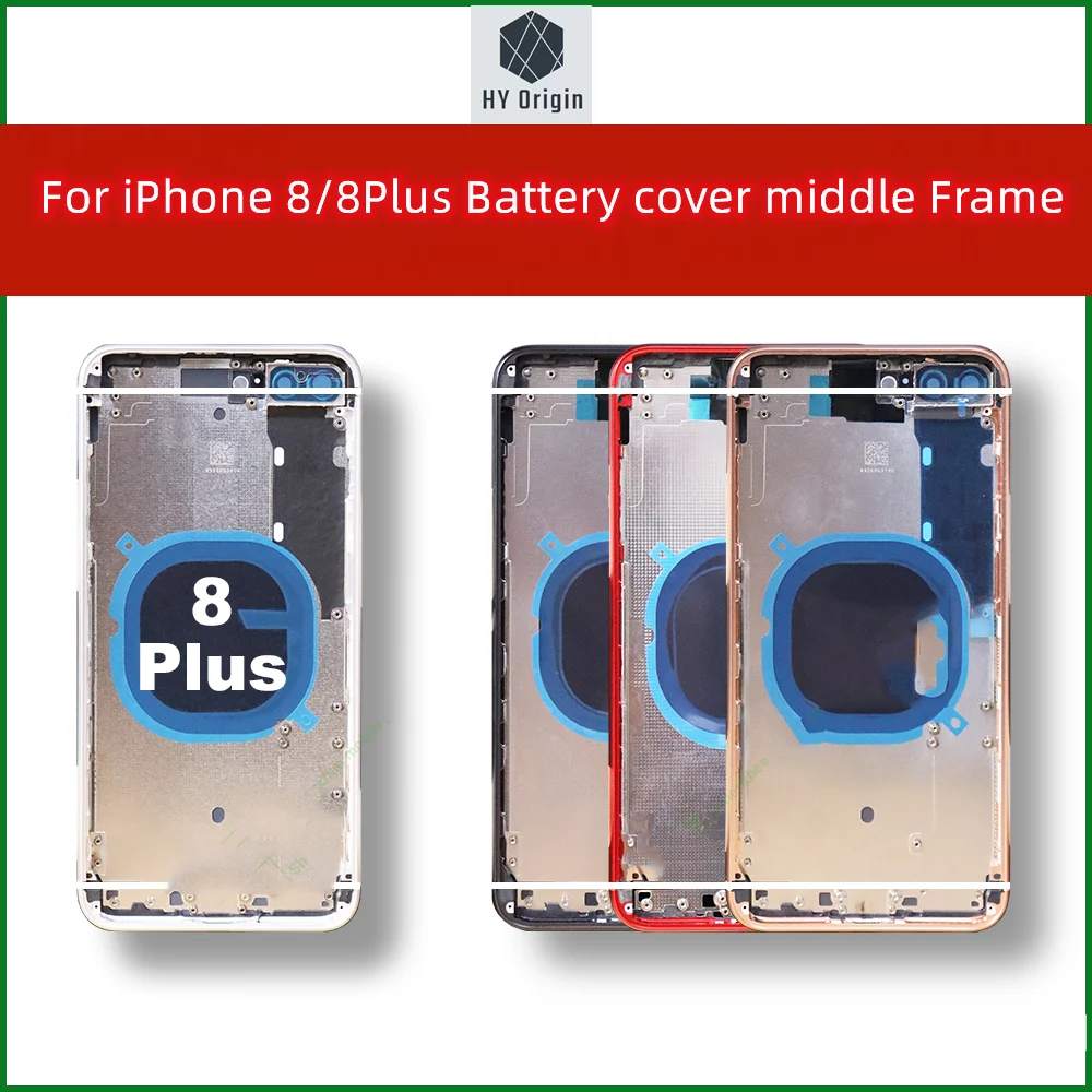 For IPhone 8 8 Plus  back cover + middle frame case + SIM tray + key side battery part case mounting case+CE