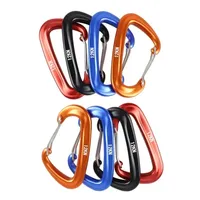 1/8Pcs Professional Carabiners D Shape 12 KN Climbing Carabiner Hooks Outdoor Protective Hammocks Camping Buckle