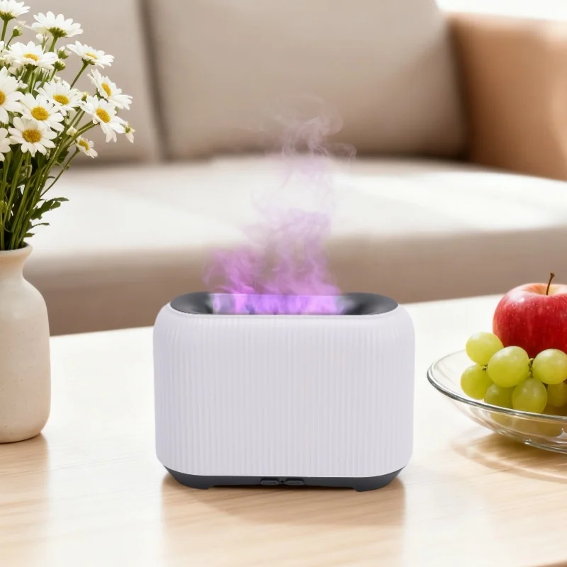 3D Flame Essential Oil Diffuser USB Aromatherapy Diffuser 150ml Desktop Humidifier with Colorful Light For Home Bedroom
