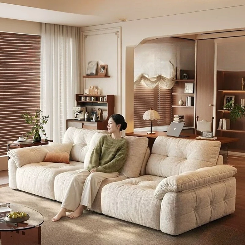 White Beige Sofa Bed Design Modern Lounge Minimalist Modular Sofa Bed Soft Adults Wohnzimmer Vakuum Verpackt Home Furniture