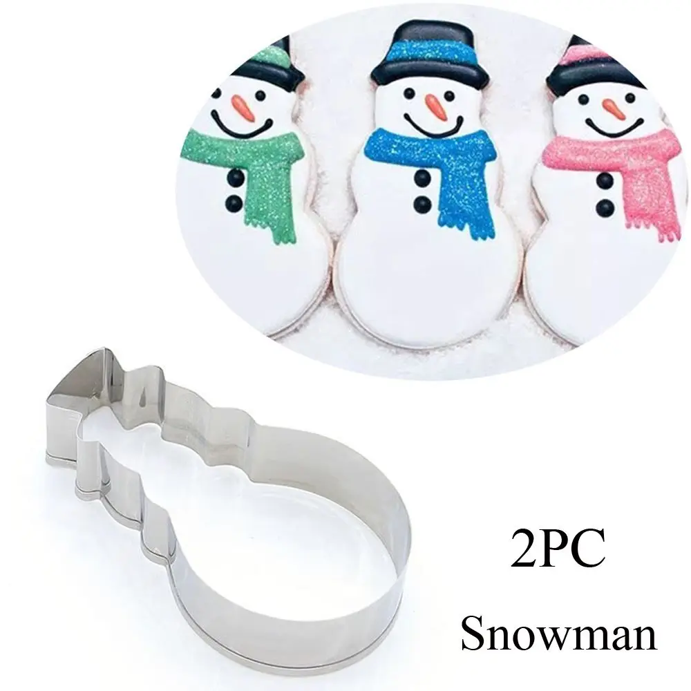 

1/2PCS Gingerbread Man Snowflake Xmas Theme Cake Mould Baking Tool Biscuit Mold Christmas Cookie Cutter