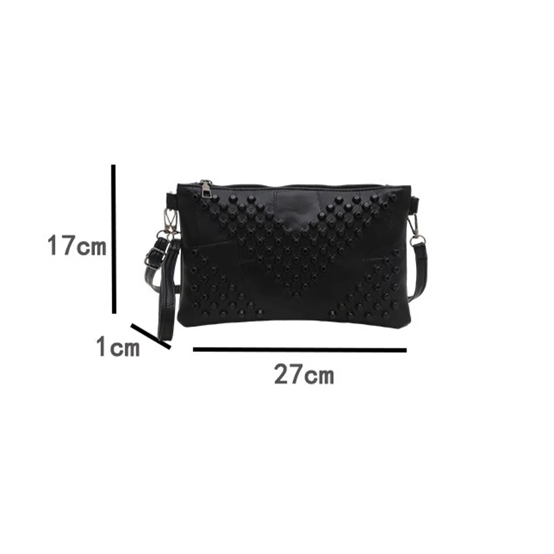 2025 New Trendy and Popular Personalized Rivet Shoulder Bag - Elegant and Casual Retro European Fashion Crossbody Bag