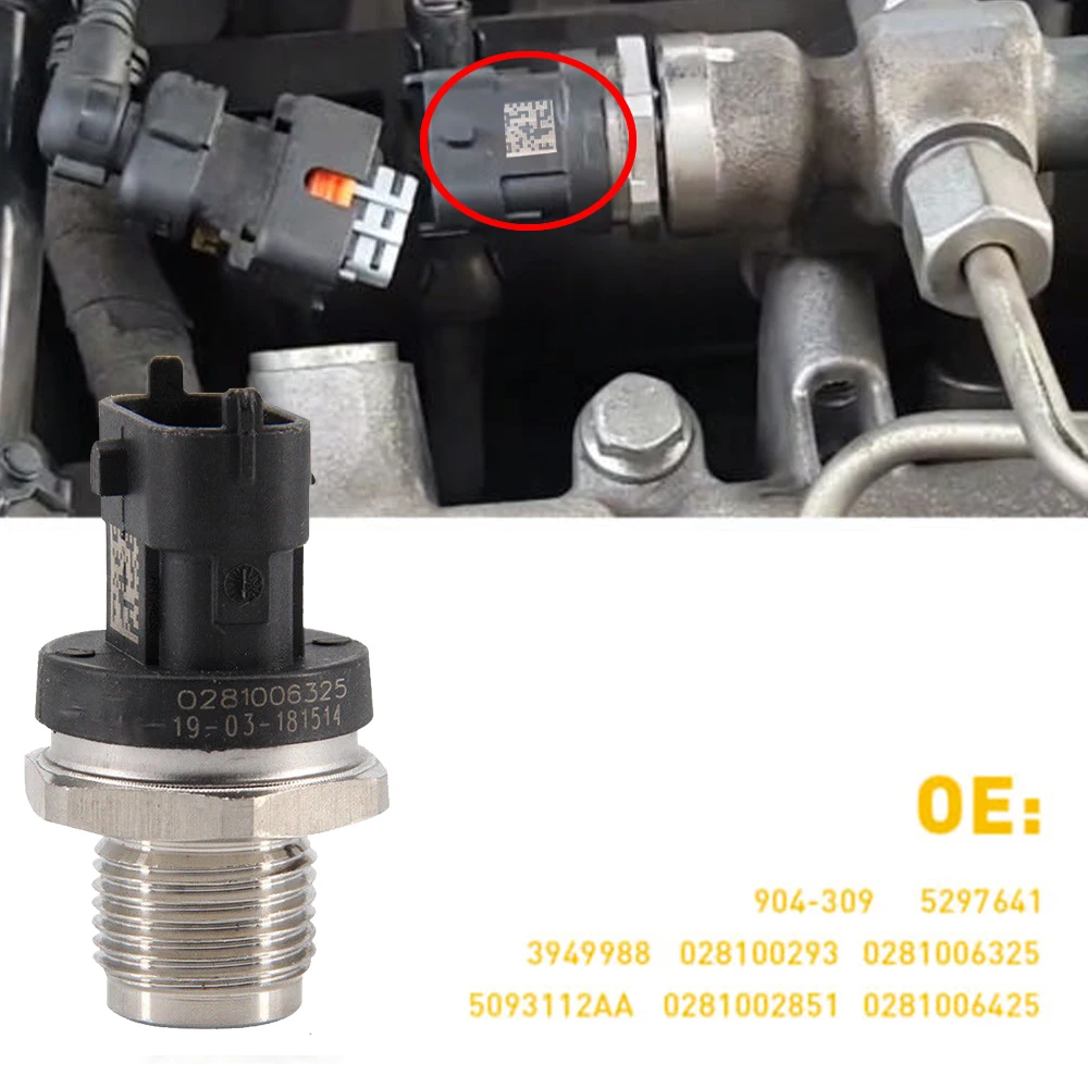 1 peça melhor novo sensor de pressão do trilho de combustível 0281002851 para Dodge RAM VW FORD Cargo 1722 E 01 Fiat Iveco OE 0281006325