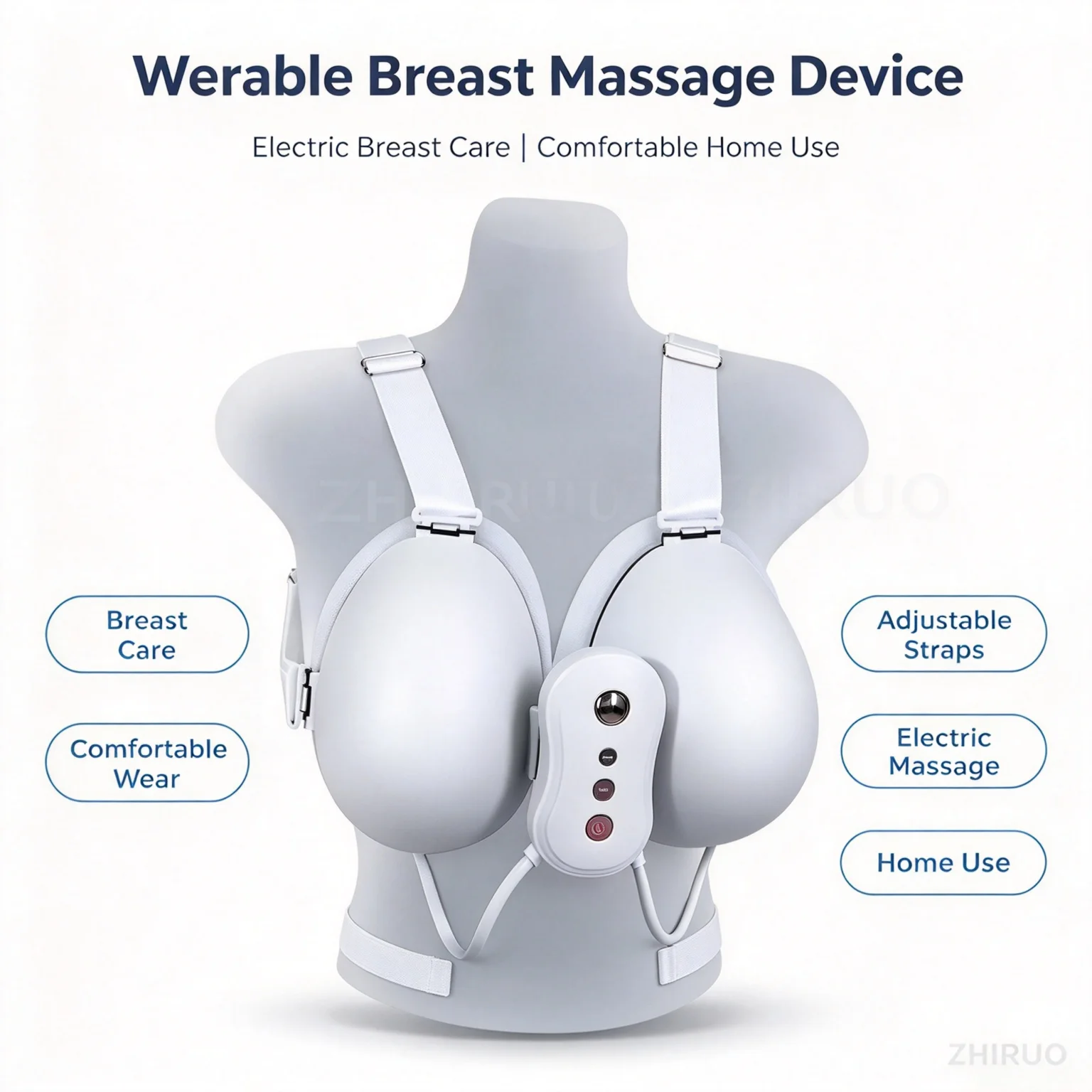 Home Wireless Chest Enhancement Vibration Massage Machine Usb Electric Growth Care Device Bra Augmentation Breast Massager