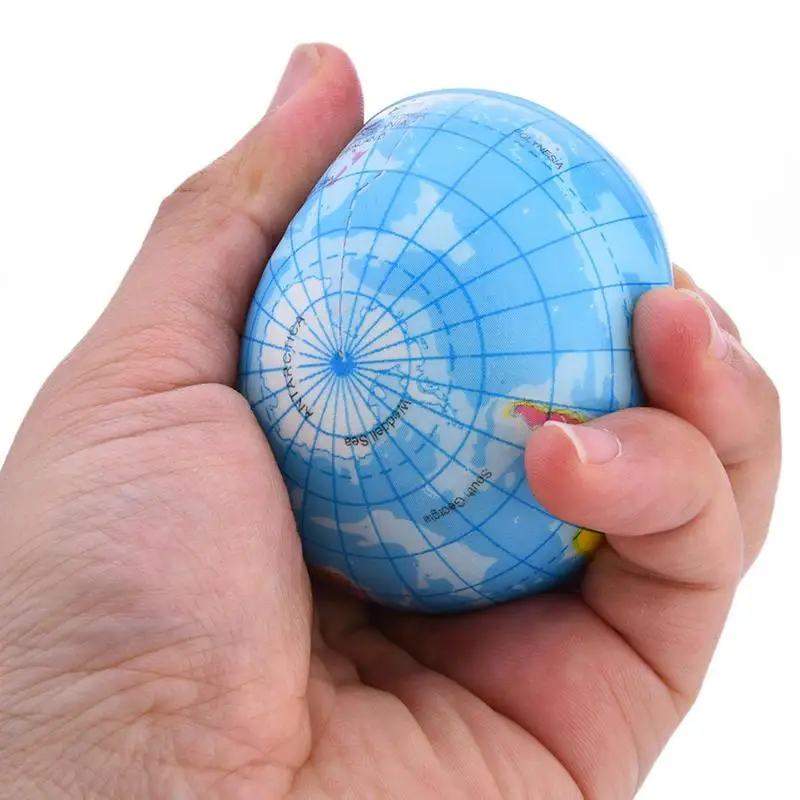 CM PU Foam Bouncy Ball Squish Sponge Ball Tellurion For Adult Map Rebound Education Toys