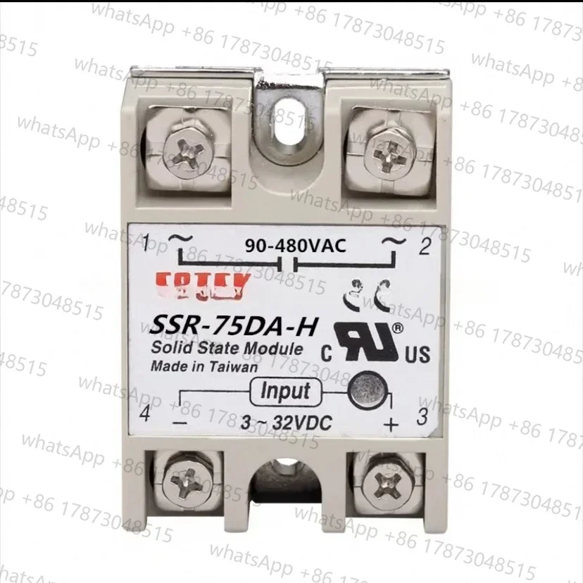 

Brand new original single-phase solid-state relay SSR-75DA-H 10PCS