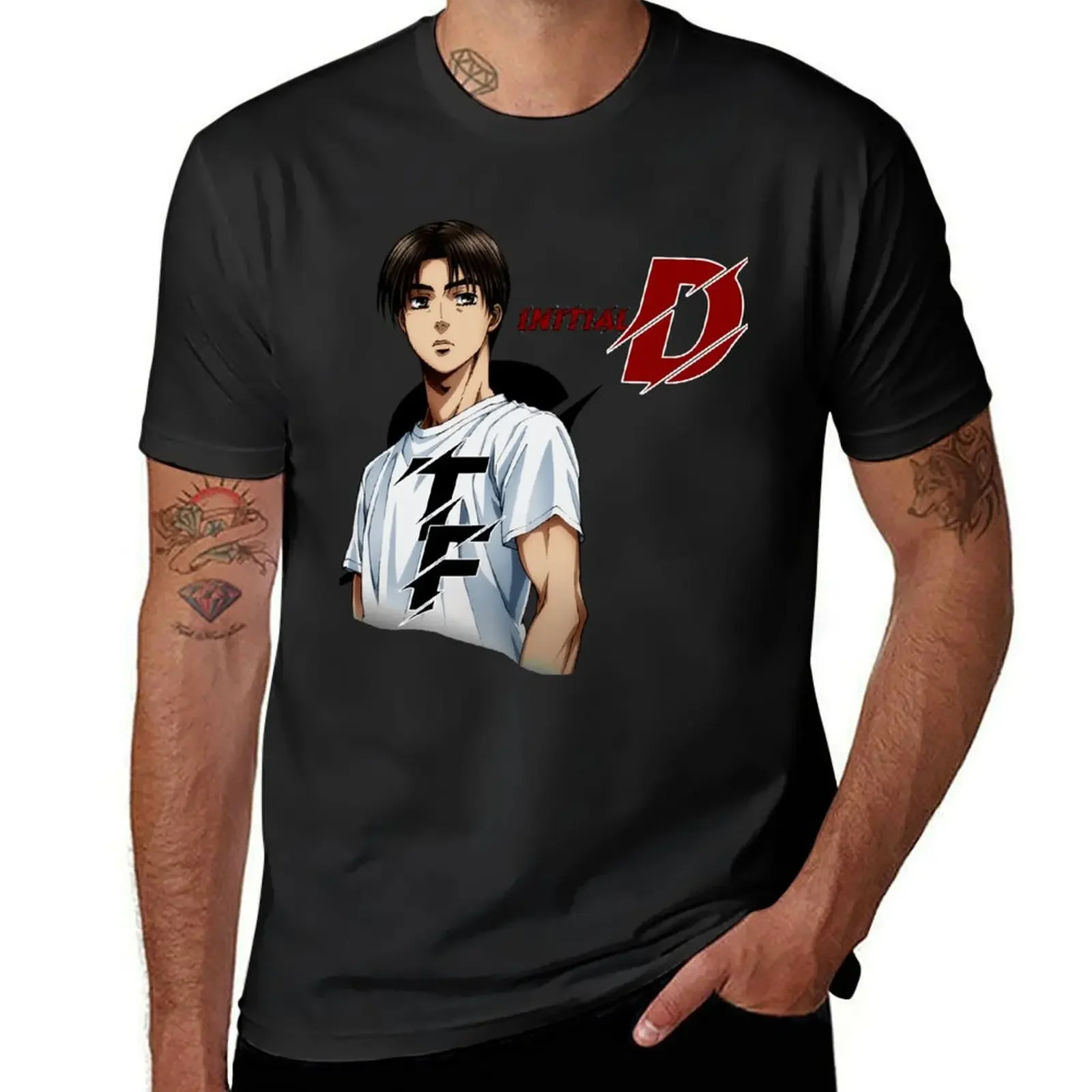 Initial D Takumi Fujiwara T-Shirt blanks blue archive cute clothes new edition shirts graphic tee men