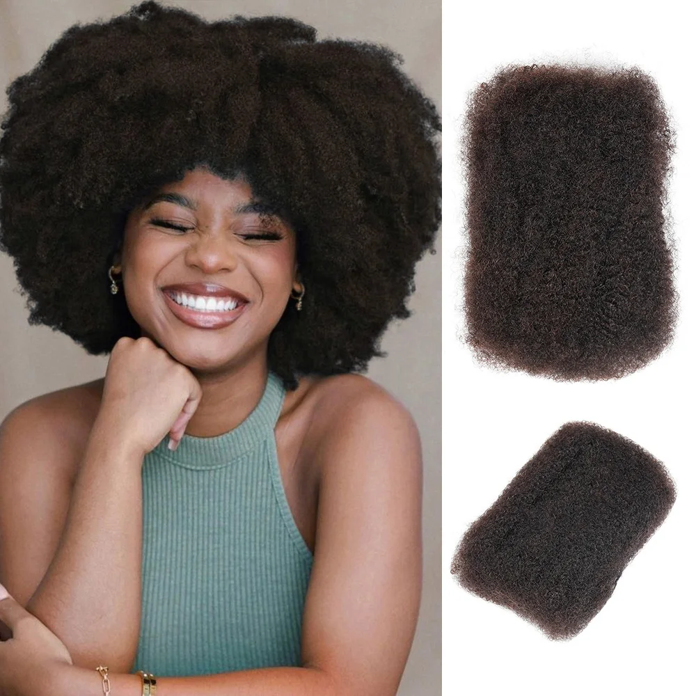 

Афро-кудрявые объемные человеческие волосы для плетения 50 г/шт. натуральные цвета, объемные волосы Remy, 100% человеческие волосы для чернокожих женщин