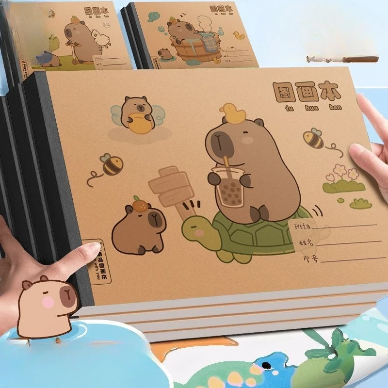 A4 Capybara Drawing Book 60 Pages Thickened Sketchbook for Students Art Practice