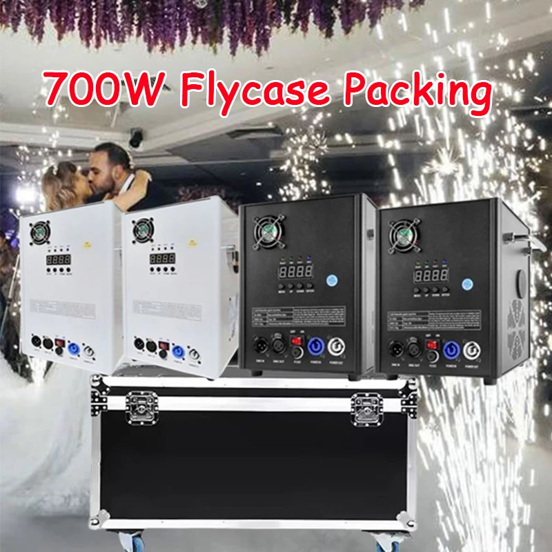 

2PCS 700W Cold Spark Machine DMX Remote Control Fireworks Fountain Sparkler Powder for Stage Wedding Party Celebration Halloween