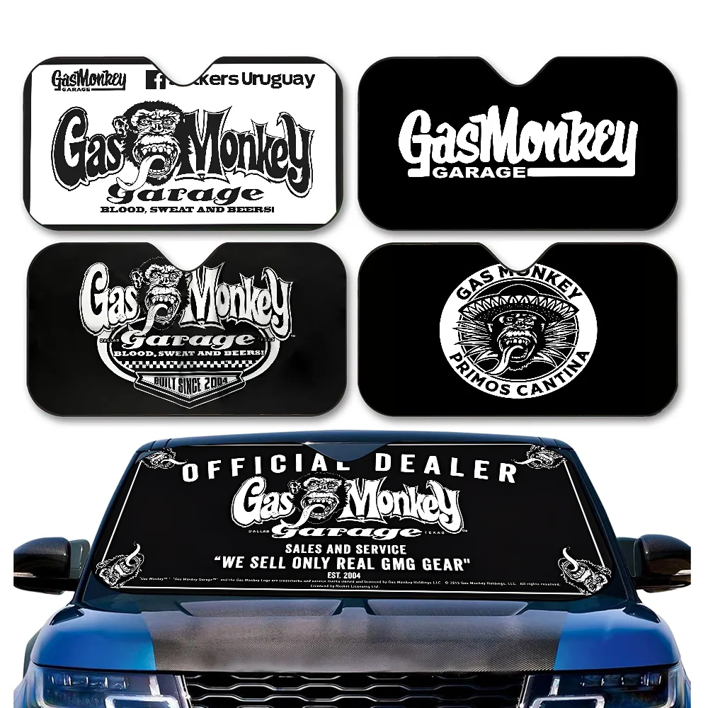 G-Gas M-Monkey G-Garage Логотип Автомобильный солнцезащитный козырек на лобовое стекло Складной милый забавный солнцезащитный козырек от Vincent для автомобиля Грузовик SUV Блоки