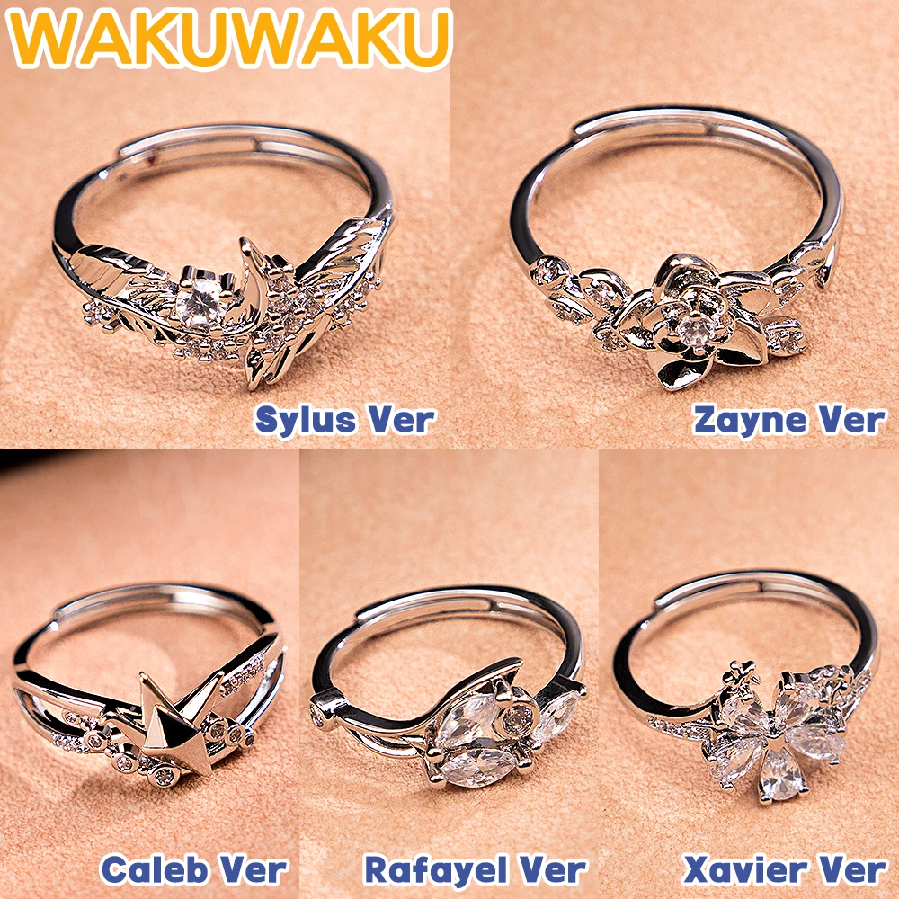 

MC Sylus Caleb Rafayel Xavier Zayne Cosplay Props Rings Game Love and Deepspace WakuWaku Bridal Wedding Rings Sylus Halloween