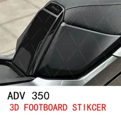 For Honda Adv 350 ADV 350 Motorcycle Sticker 3D Resin Footboard Lower Saddle Decal Accessories