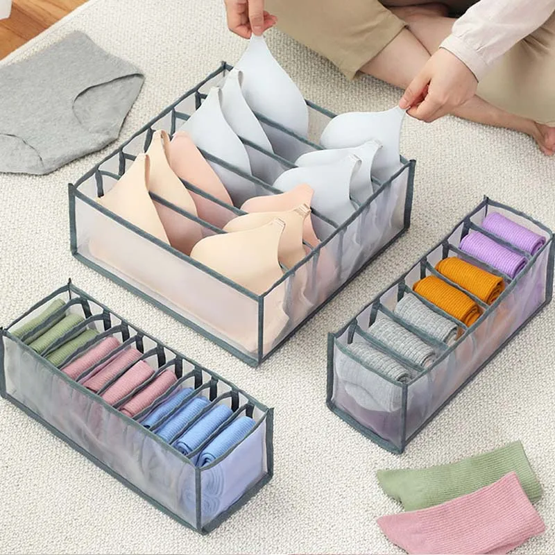 

Separate grid wardrobe home underwear underwear container drawer-style socks god put clothes pants container