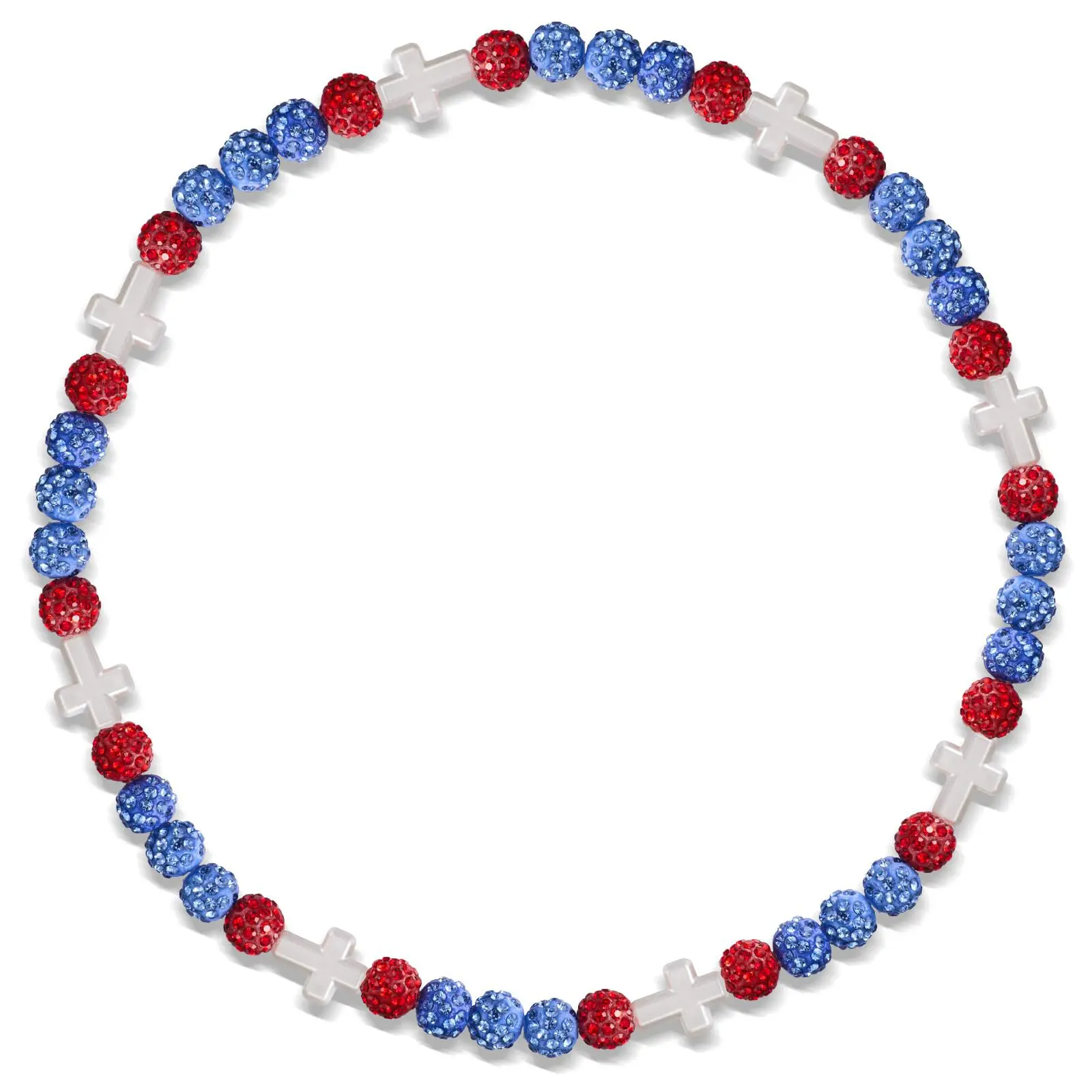 Exquisite jewelry new baseball necklace hip-hop color diamond ball cross fashionable baseball team support necklace