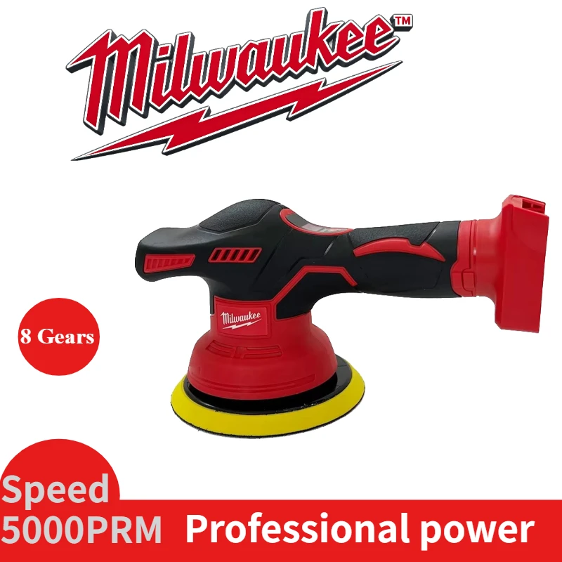 New Milwaukee Cordless Polisher 8 Gears Digital Display Electric Polisher Auto Car Sofa Polishing Machine Li-ion for 18V Battery