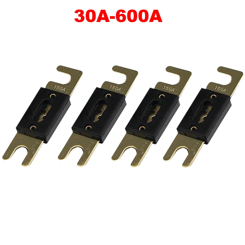 180A 200A 250A 275A 300A 350A 400A 425A 500A 600A Gold Plated ANL Bolt-on Audio Stereo Auto Car Truck Blade Fusible Fuse Link