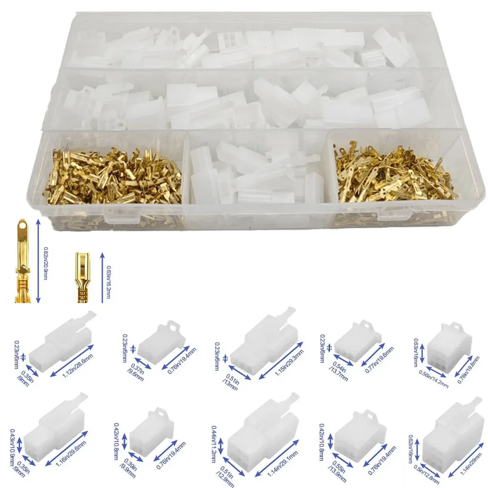

480Pcs 2.8mm 1 2 3 4 6 8Pin Electrical Motorcycle Wire Connector Male Female Socket Plug And Pin Header Crimp Wire Terminals Kit