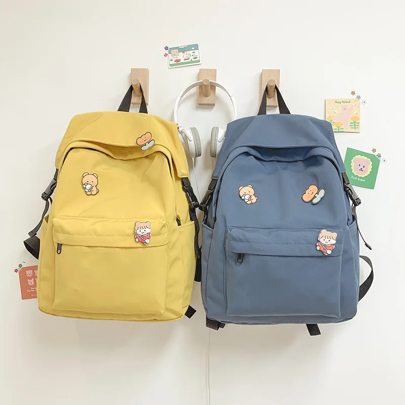 Large-capacity Nylon Schoolbag Junior High School Students Japanese Shoulders High School Students Simple Leisure Backpacks