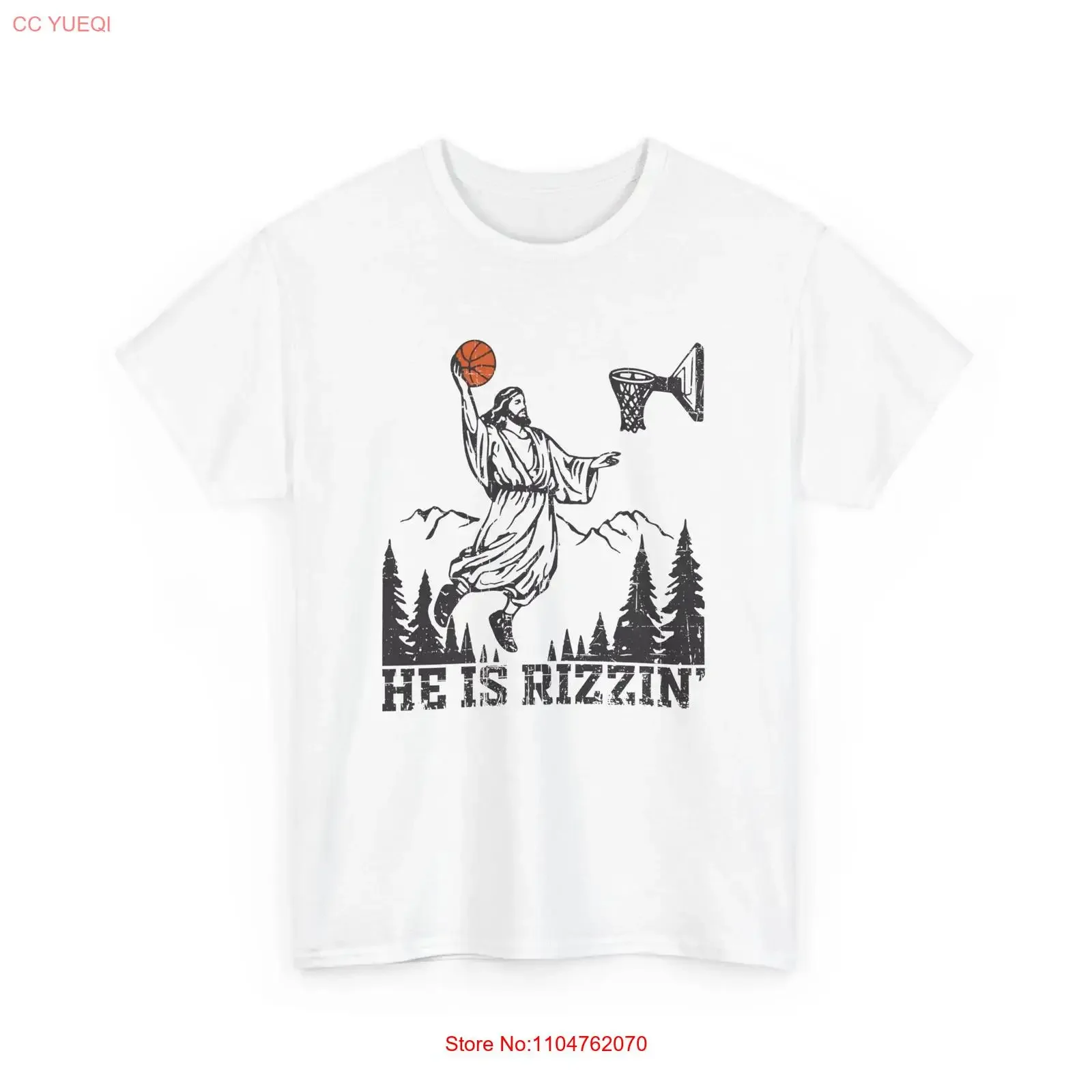 He is Rizzin T Shirt Basketball Inspired Cool Hoops Court Style vintage Washed Unisex Stylish graphic streetwear