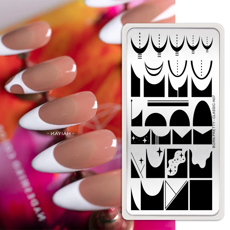 BORN PRETTY Vlinder Geometrie Stempelplaten Bloemen Bloem Bladeren Kant Nail Art Sjablonen DIY Nail Design Image Stencil Tool