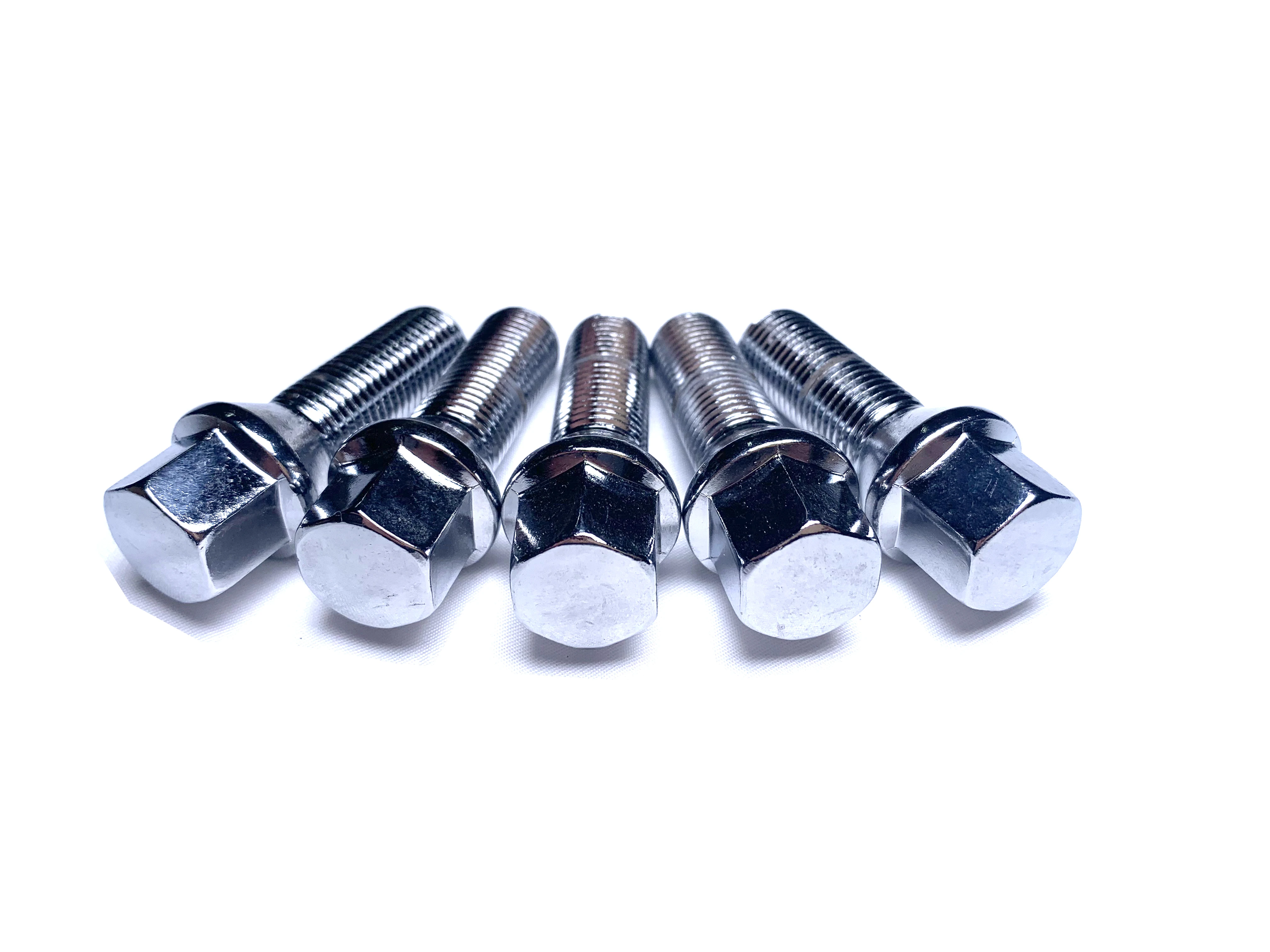 1pc 50mm Lug Bolts Extra Long Bolts | M14x1.5 | Cone Seat | 17mm Hex | Chrome Finish