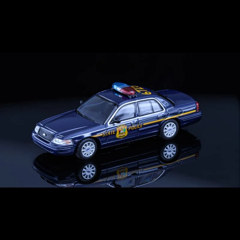 Rollin 1:64 Ford Victoria Delaware State Police CV alloy die-casting car model static ornament, adult collectibles,boys' toys.